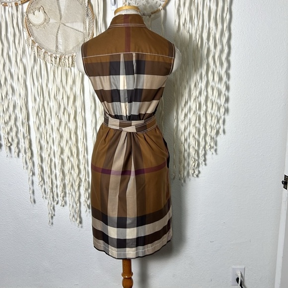 Authentic Burberry Nova Check Wrap Shift Dress Size US2 - Picture 10 of 16